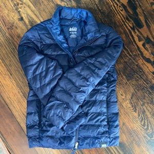 REI puffer coat boys Navy